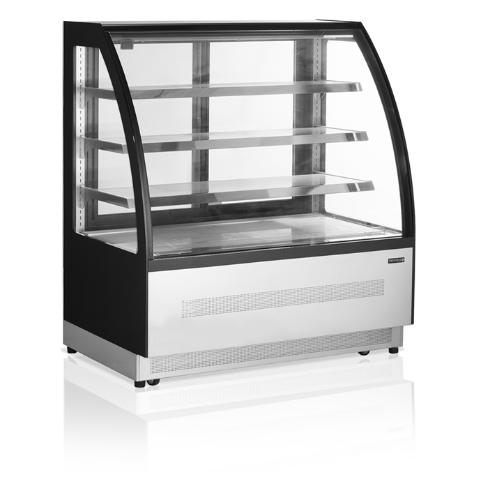 Šaldanti vitrina lenktu stiklu TEFCOLD L-1200 mm.