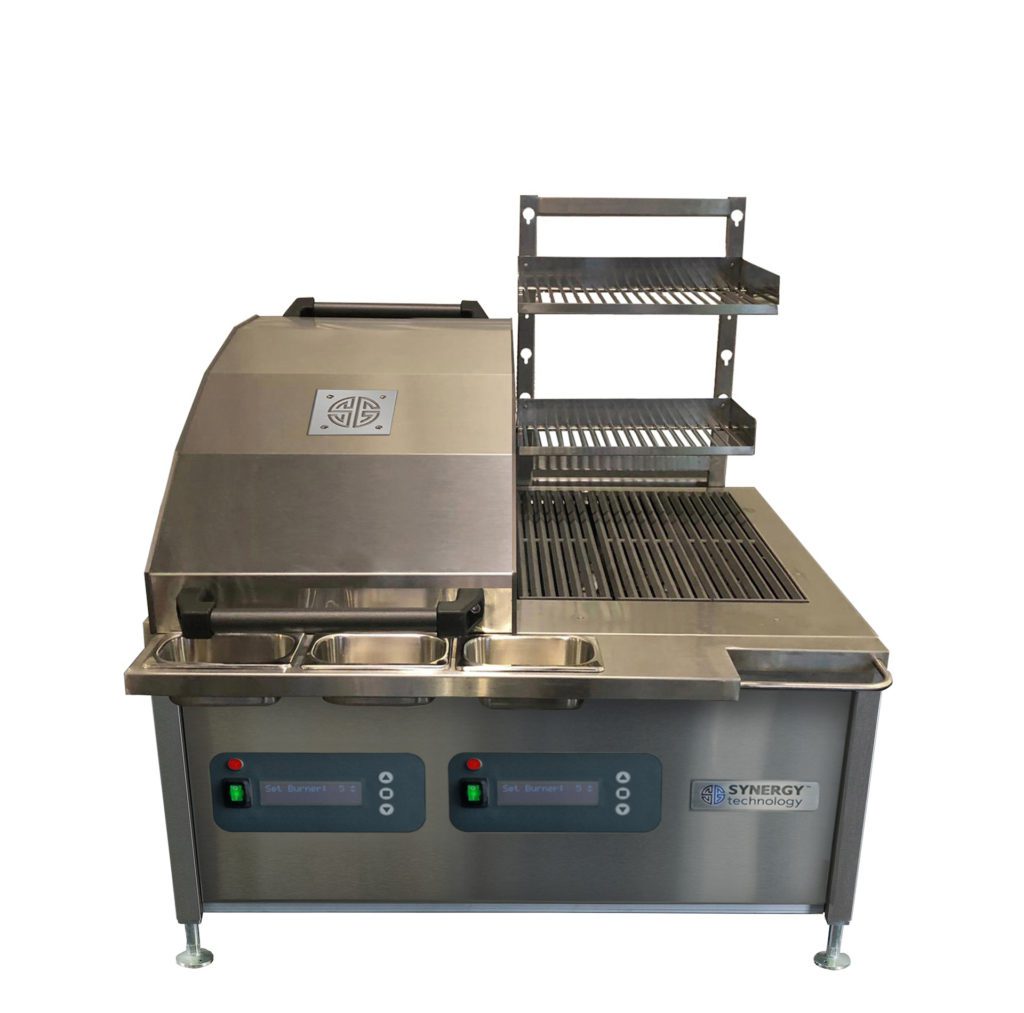  Naujos kaitinimo technologijos dujinis grilius su gaubtu CharGo SYNERGIE 
