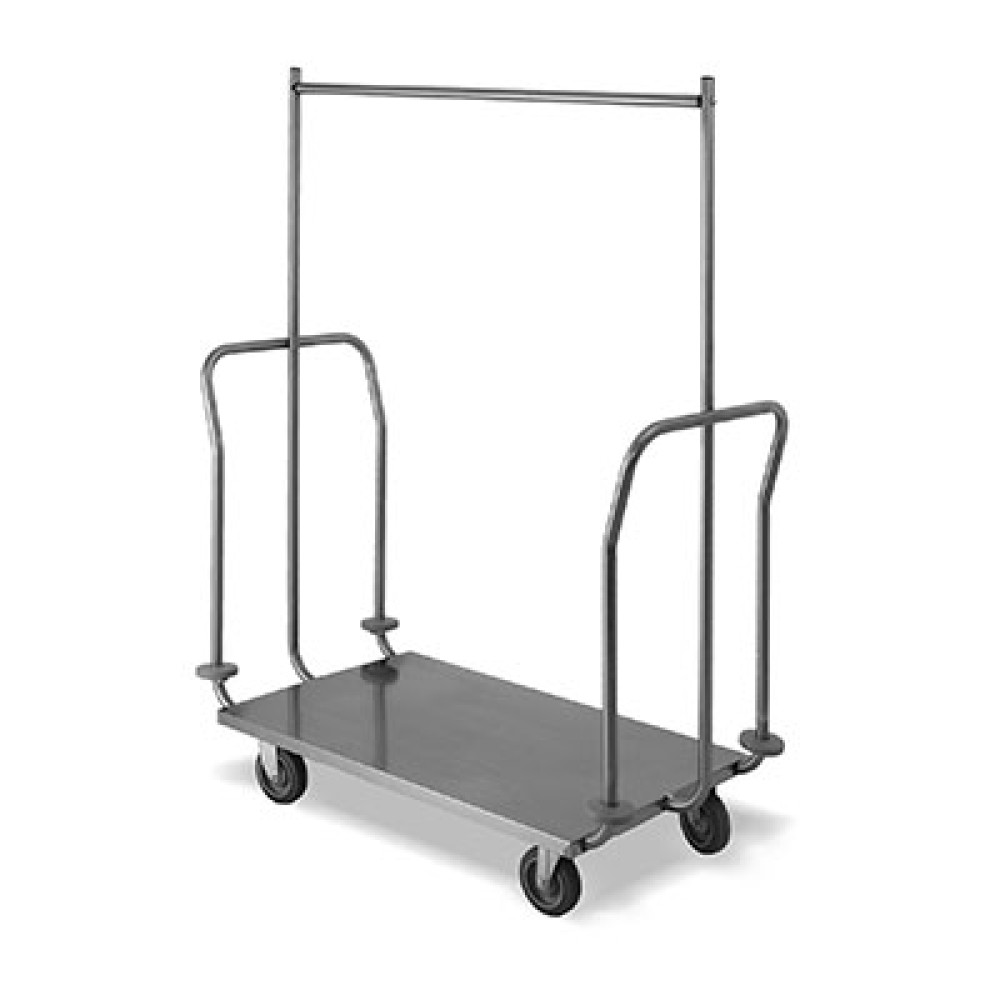 Nerūdijančio plieno viešbučio bagažo vežimėlis 